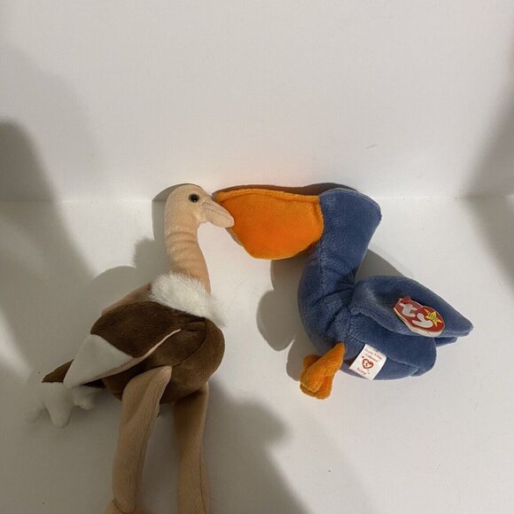 Retired Vintage Ty Beanie Babies Set Stretch And Scoop Dated 1996 & 1997 - Picture 3 of 9